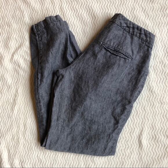 Theory Grey Pleated Tapered Career Style Pants Womens 2 Slacks Trousers Office - Picture 8 of 8